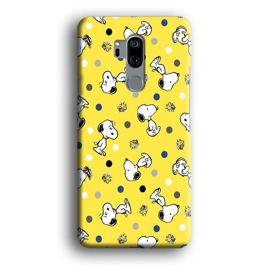 Snoopy and Woodstock Yellow Polka LG G7 ThinQ 3D Case