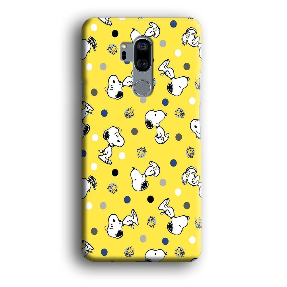 Snoopy and Woodstock Yellow Polka LG G7 ThinQ 3D Case-Xtracase