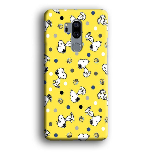 Snoopy and Woodstock Yellow Polka LG G7 ThinQ 3D Case-Xtracase
