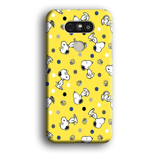 Snoopy and Woodstock Yellow Polka LG G5 3D Case