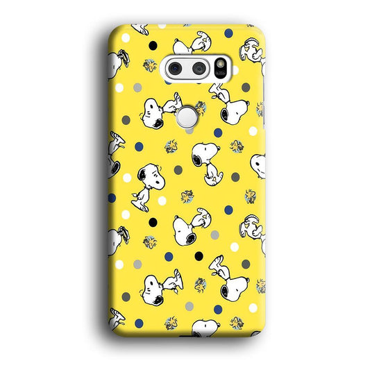 Snoopy and Woodstock Yellow Polka LG V30 3D Case-Xtracase