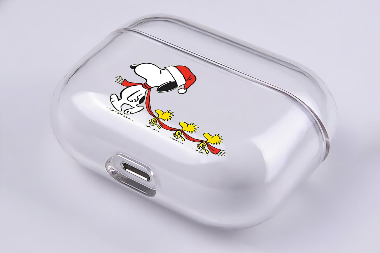 Snoopy and Three Woodstock Hard Plastic Protective Clear Case Cover For Apple Airpod Pro