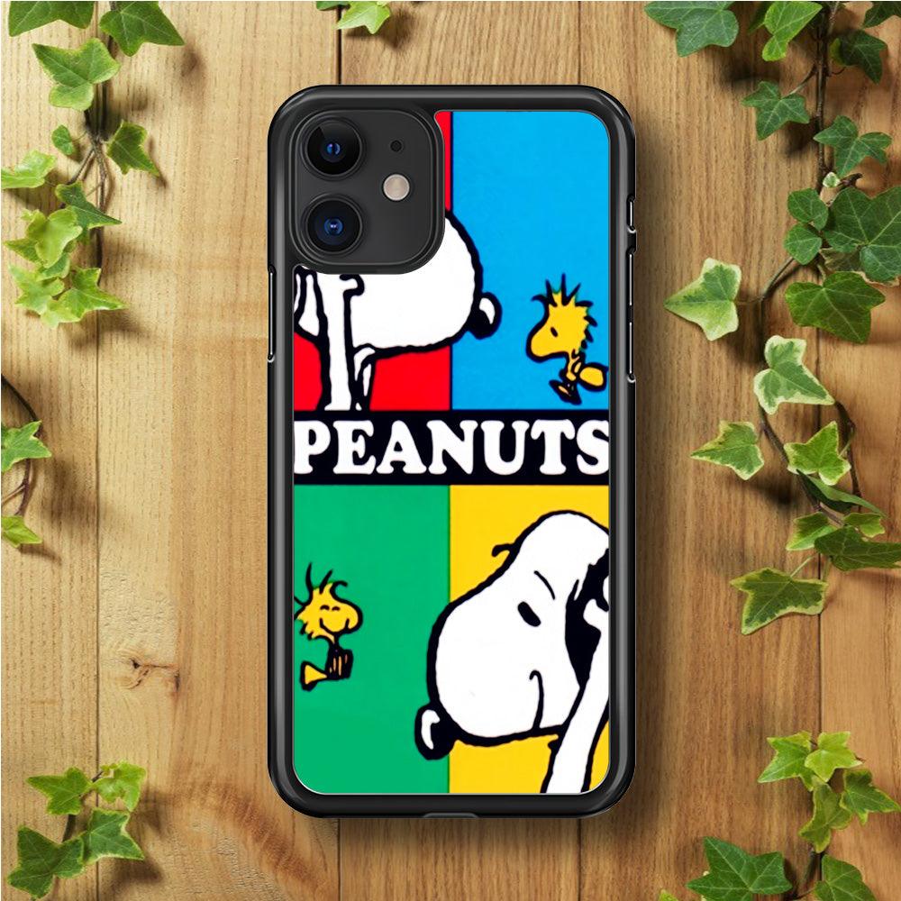 Snoopy and Woodstock iPhone 11 Case-Rubber / Black (2D Case)-Xtracase
