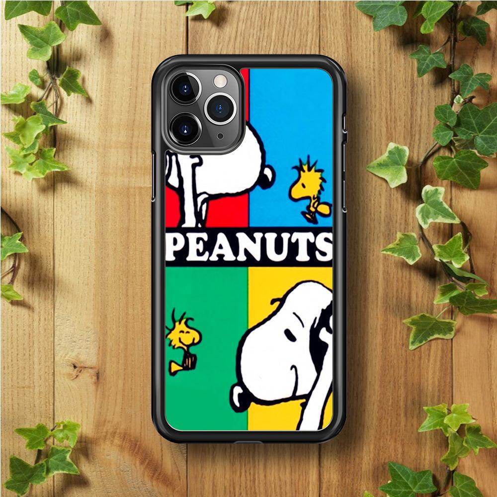 Snoopy and Woodstock iPhone 11 Pro Case-Rubber / Black (2D Case)-Xtracase