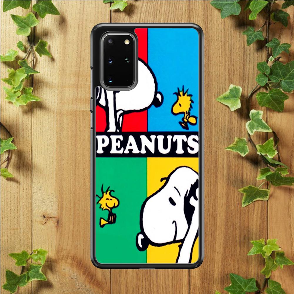 Snoopy and Woodstock Samsung Galaxy S20 Plus Case-Rubber / White (2D Case)-Xtracase