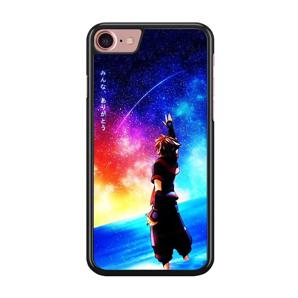Sora Kingdom Hearts iPhone SE 2020 Case-Rubber / Black (2D Case)-Xtracase