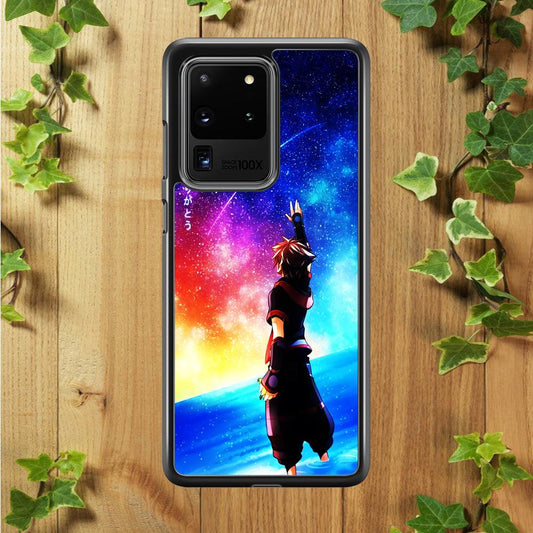 Sora Kingdom Hears Samsung Galaxy S20 Ultra Case-Rubber / White (2D Case)-Xtracase