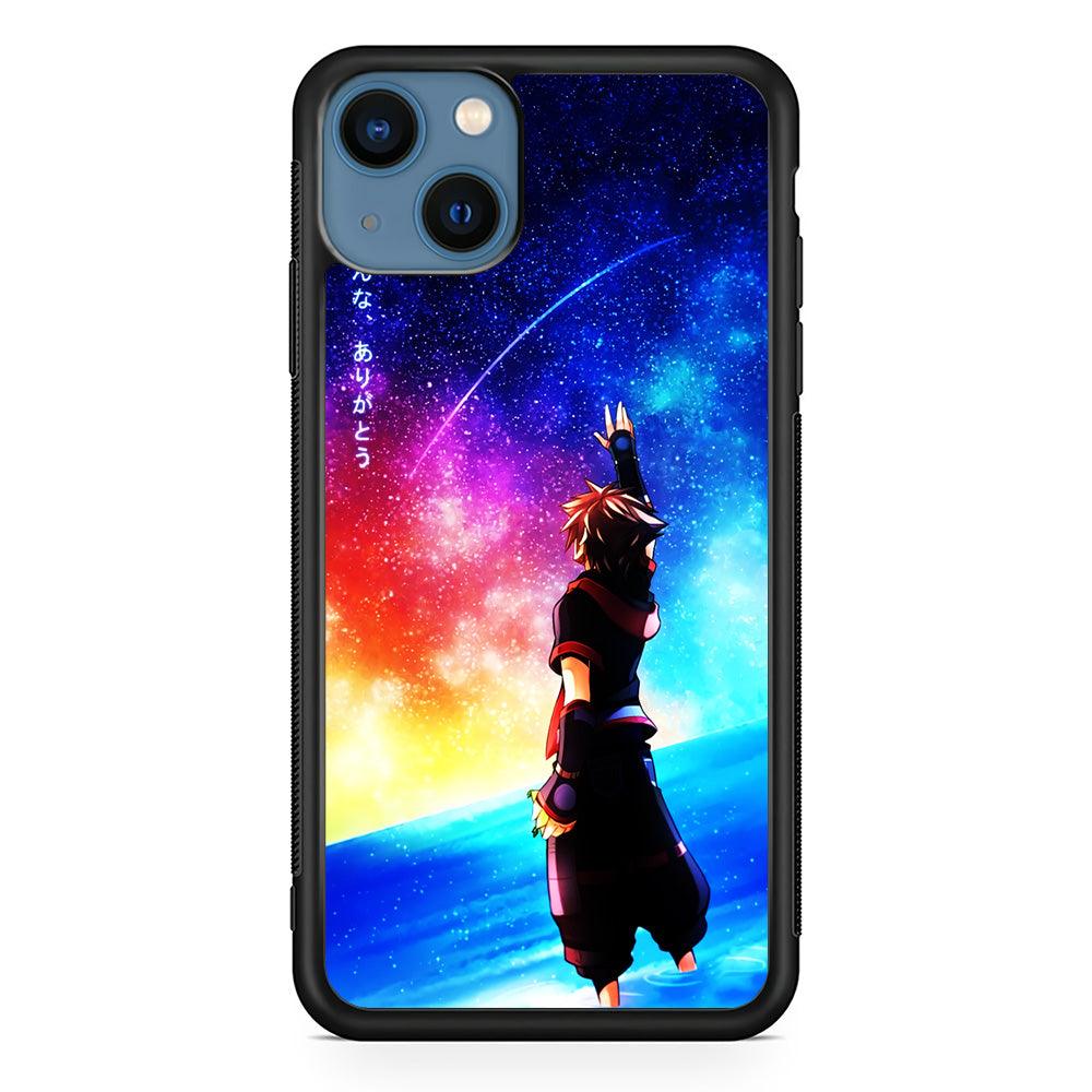 Sora Kingdom Hearts iPhone 13 Mini Case-Rubber / Black (2D Case)-Xtracase