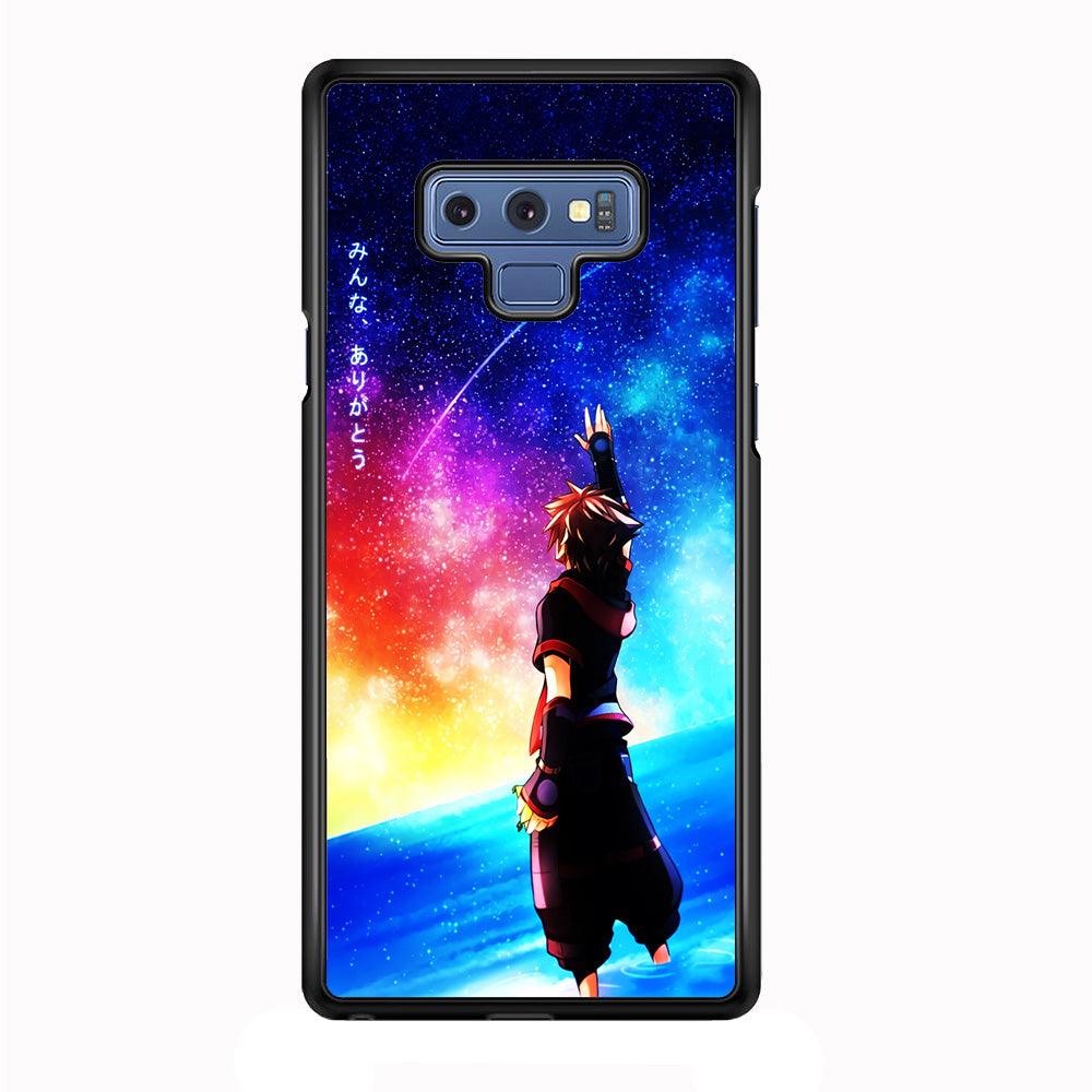 Sora Kingdom Hearts Samsung Galaxy Note 9 Case-Rubber / Black (2D Case)-Xtracase