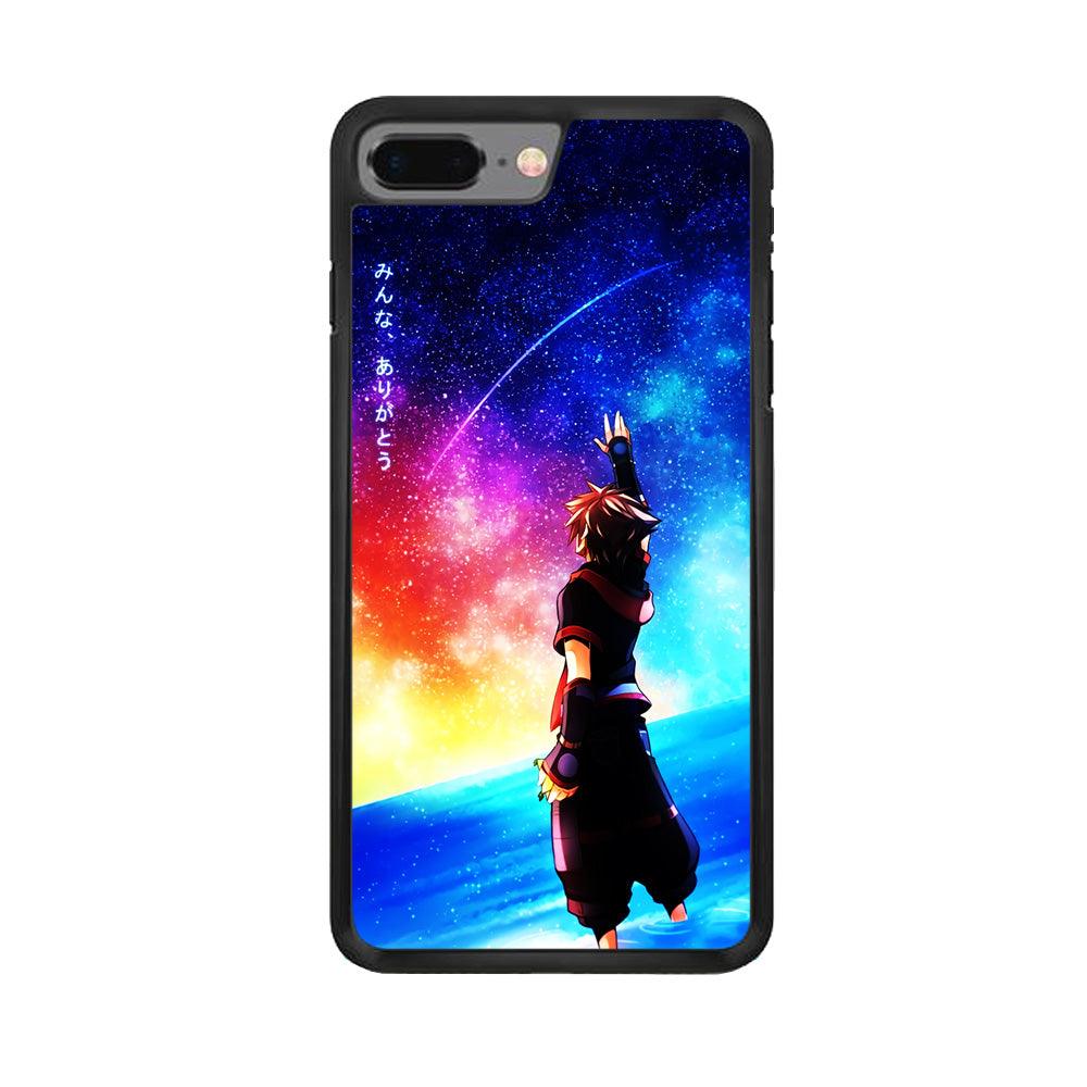 Sora Kingdom Hearts iPhone 7 Plus Case-Rubber / Black (2D Case)-Xtracase