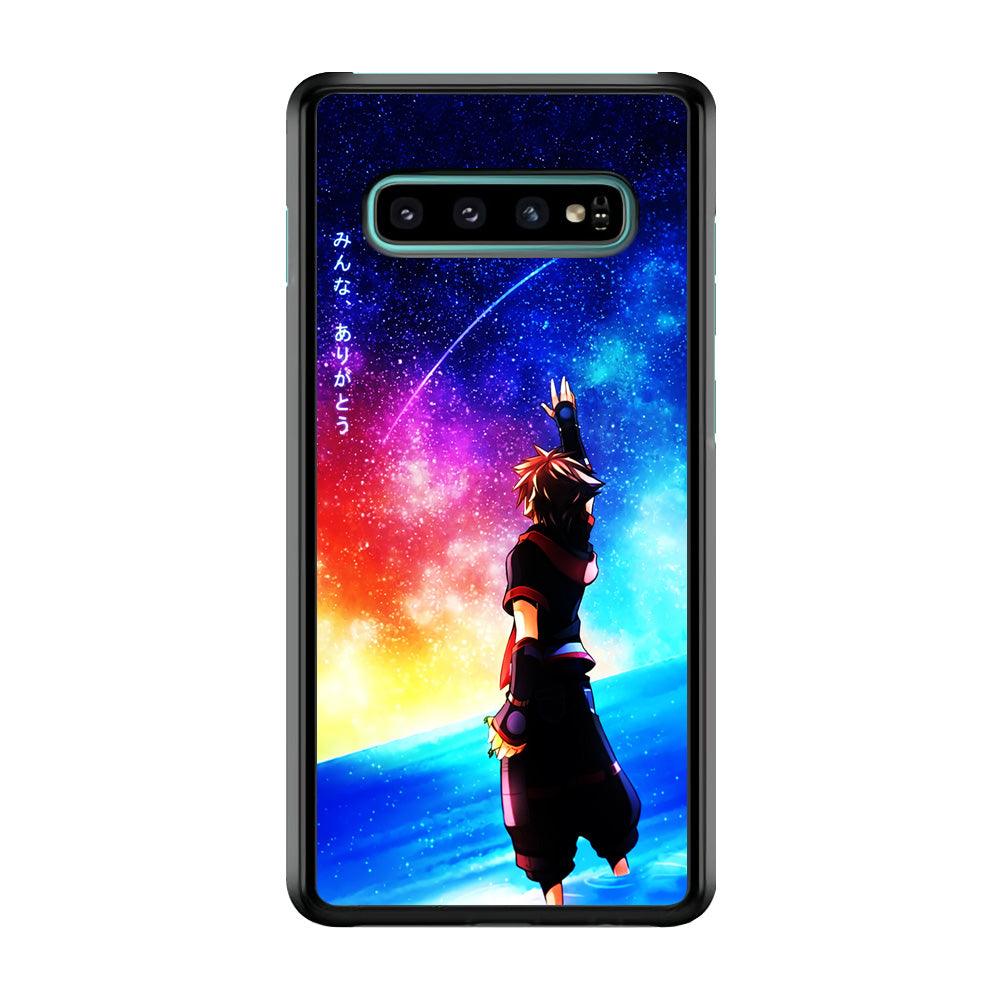 Sora Kingdom Hearts Samsung Galaxy S10 Plus Case-Rubber / White (2D Case)-Xtracase