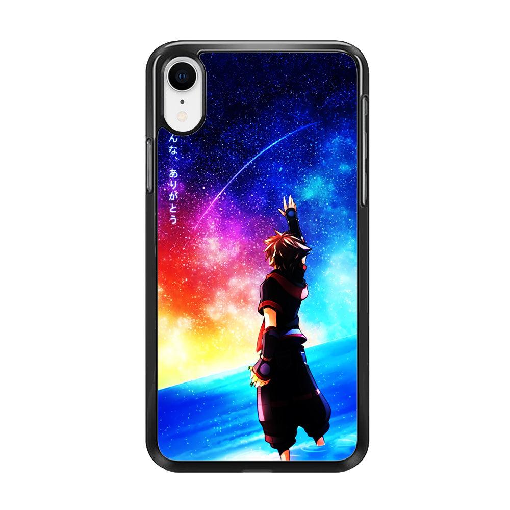 Sora Kingdom Hearts iPhone XR Case-Rubber / Black (2D Case)-Xtracase