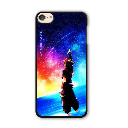 Sora Kingdom Hearts iPod Touch 6 Case-Plastic / Black (2D Case)-Xtracase