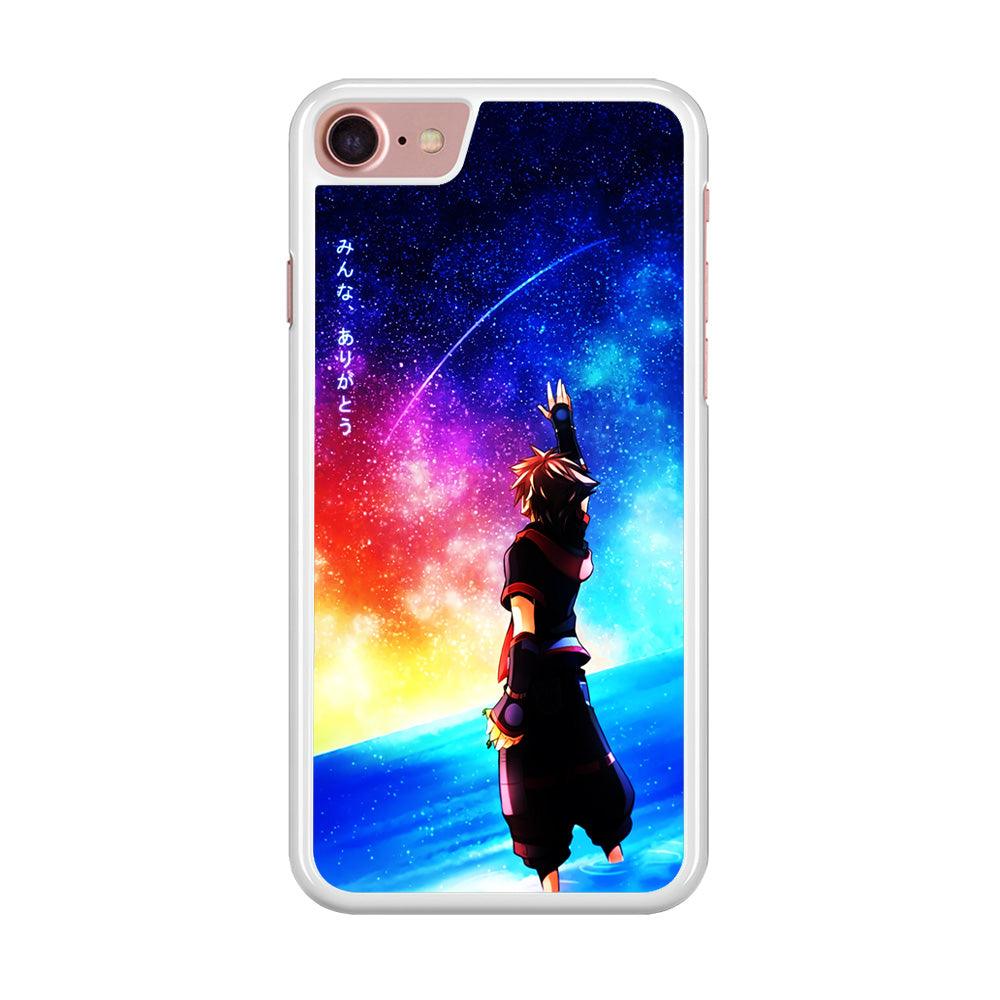 Sora Kingdom Hearts iPhone SE 2020 Case-Rubber / White (2D Case)-Xtracase