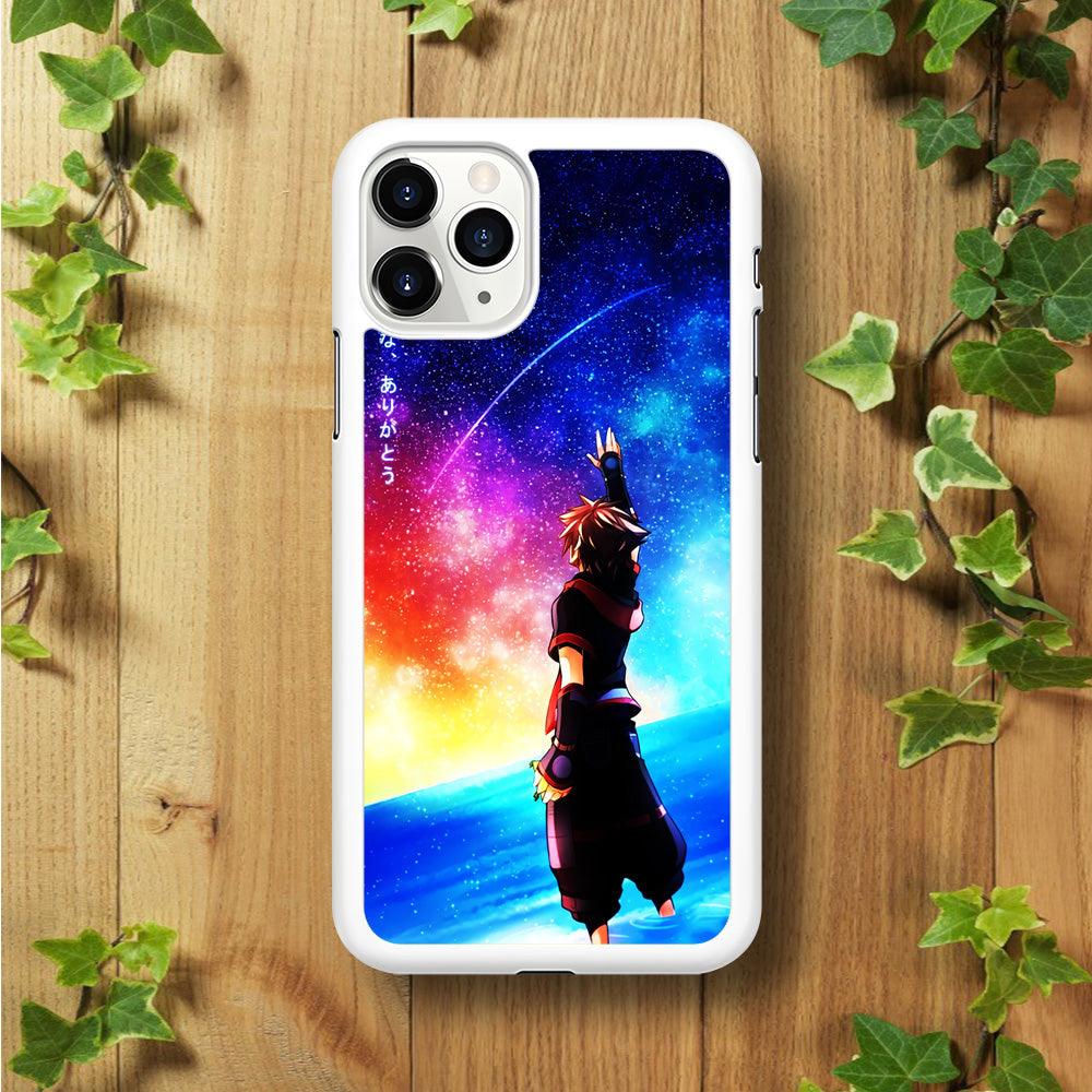 Sora Kingdom Hearts iPhone 11 Pro Case-Rubber / White (2D Case)-Xtracase