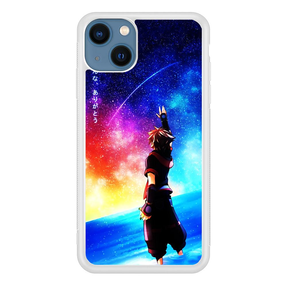 Sora Kingdom Hearts iPhone 13 Pro Case-Rubber / White (2D Case)-Xtracase