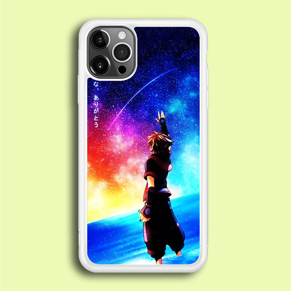 Sora Kingdom Hearts iPhone 12 Pro Case-Rubber / White (2D Case)-Xtracase
