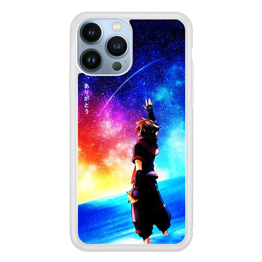 Sora Kingdom Hearts iPhone 13 Pro Max Case-Rubber / White (2D Case)-Xtracase