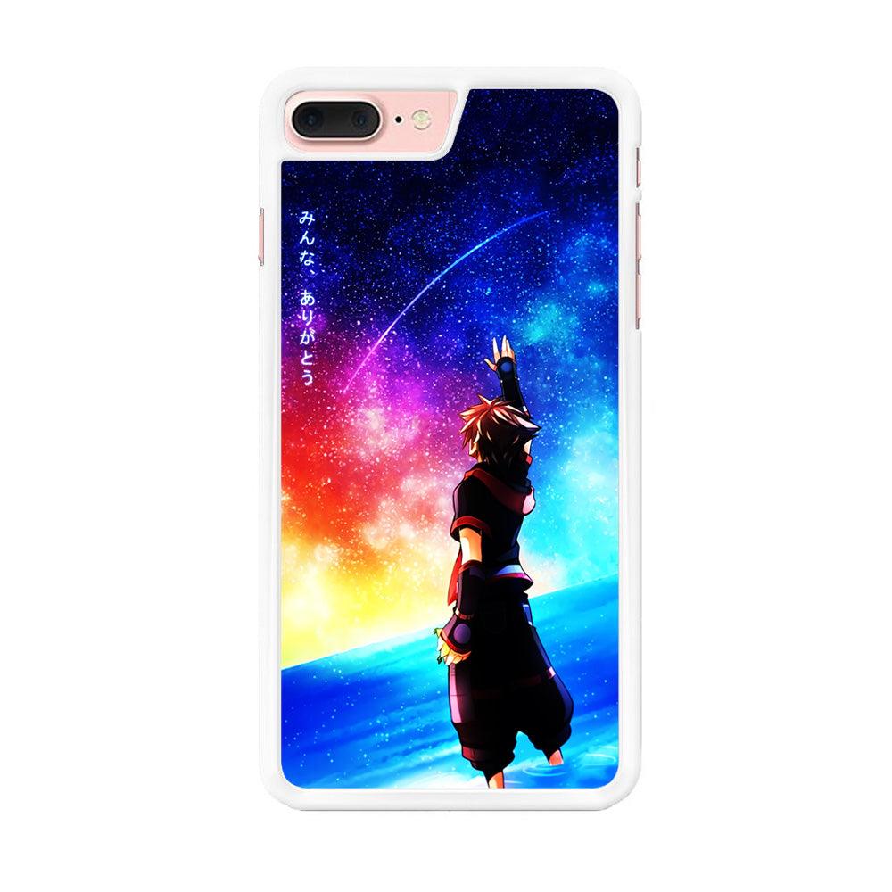 Sora Kingdom Hearts iPhone 7 Plus Case-Rubber / White (2D Case)-Xtracase