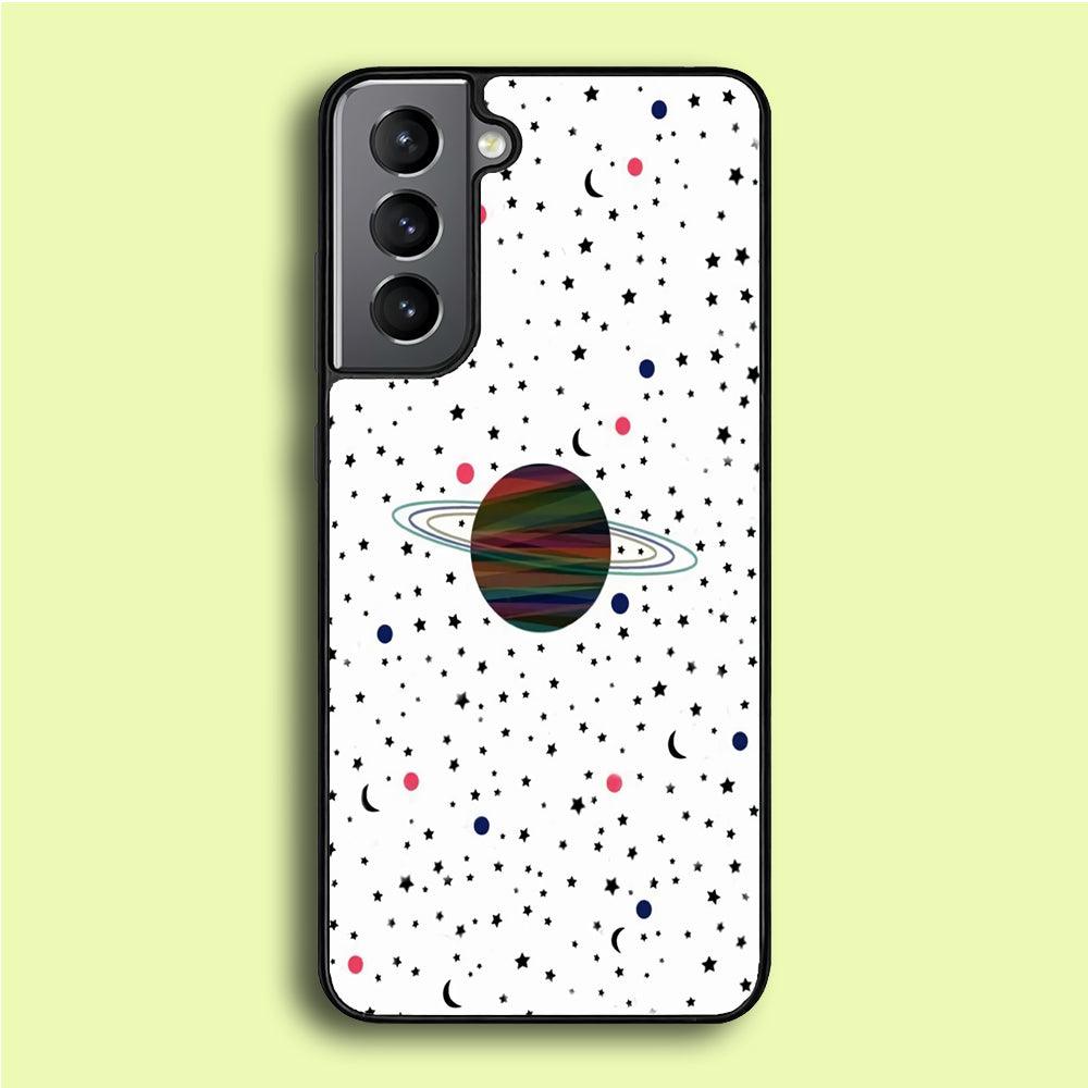 Space Pattern 001 Samsung Galaxy A16 Case-Rubber / Black (2D Case)-Xtracase