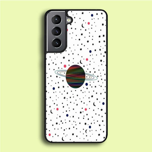 Space Pattern 001 Samsung Galaxy A16 Case-Rubber / Black (2D Case)-Xtracase