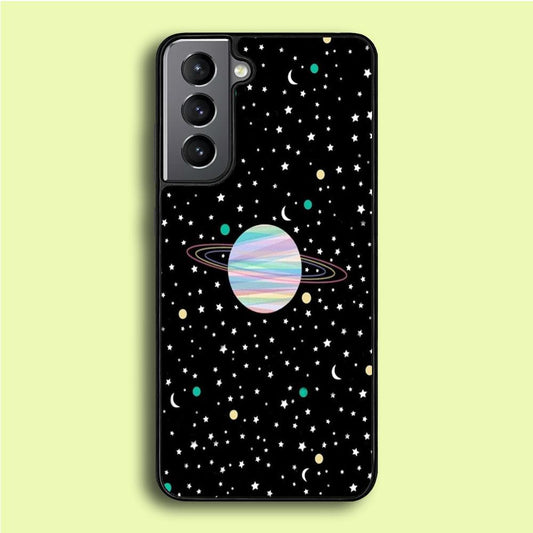 Space Pattern 002 Samsung Galaxy A16 Case-Rubber / White (2D Case)-Xtracase