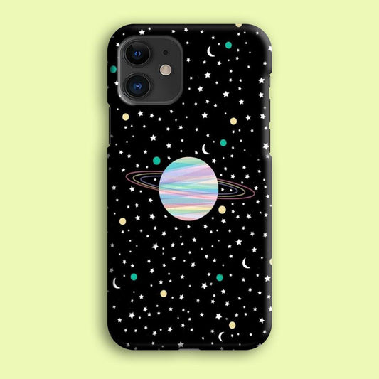 Space Pattern 002 iPhone 12 Case-Plastic / Full Wrap (3D Case)-Xtracase