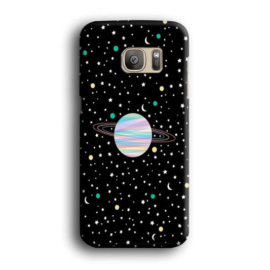 Space Pattern 002 Samsung Galaxy S7 Edge Case-Plastic / Full Wrap (3D Case)-Xtracase