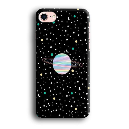 Space Pattern 002 iPhone 8 Case-Plastic / Full Wrap (3D Case)-Xtracase