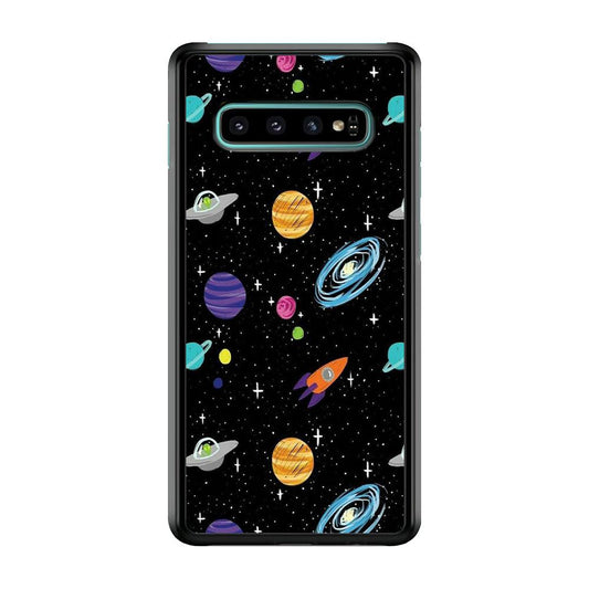 Space Pattern 003 Samsung Galaxy S10 Case-Plastic / Full Wrap (3D Case)-Xtracase