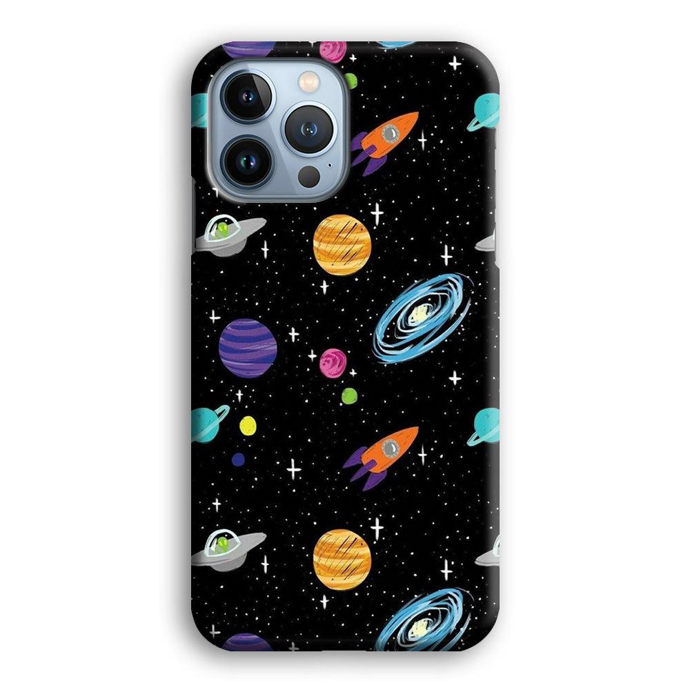 Space Pattern 003 iPhone 13 Pro Case-Plastic / Full Wrap (3D Case)-Xtracase