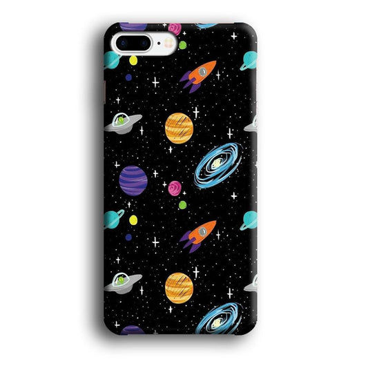 Space Pattern 003 iPhone 7 Plus Case-Plastic / Full Wrap (3D Case)-Xtracase