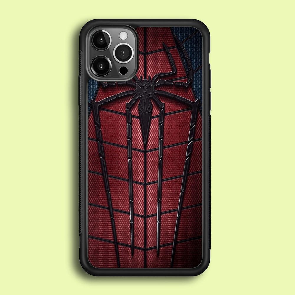 Spiderman 001 iPhone 12 Pro Case-Rubber / Black (2D Case)-Xtracase