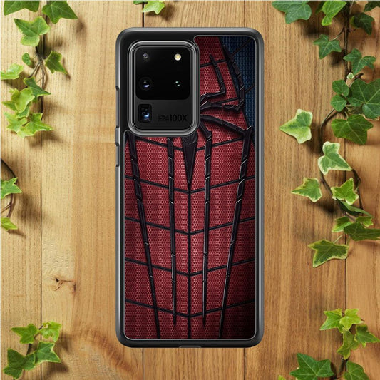 Spiderman 001 Samsung Galaxy S20 Ultra Case-Rubber / Black (2D Case)-Xtracase
