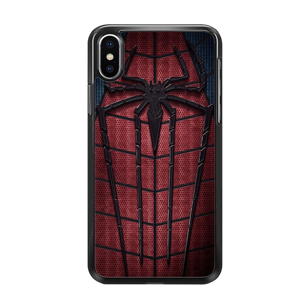 Spiderman 001 iPhone Xs Max Case-Rubber / Black (2D Case)-Xtracase