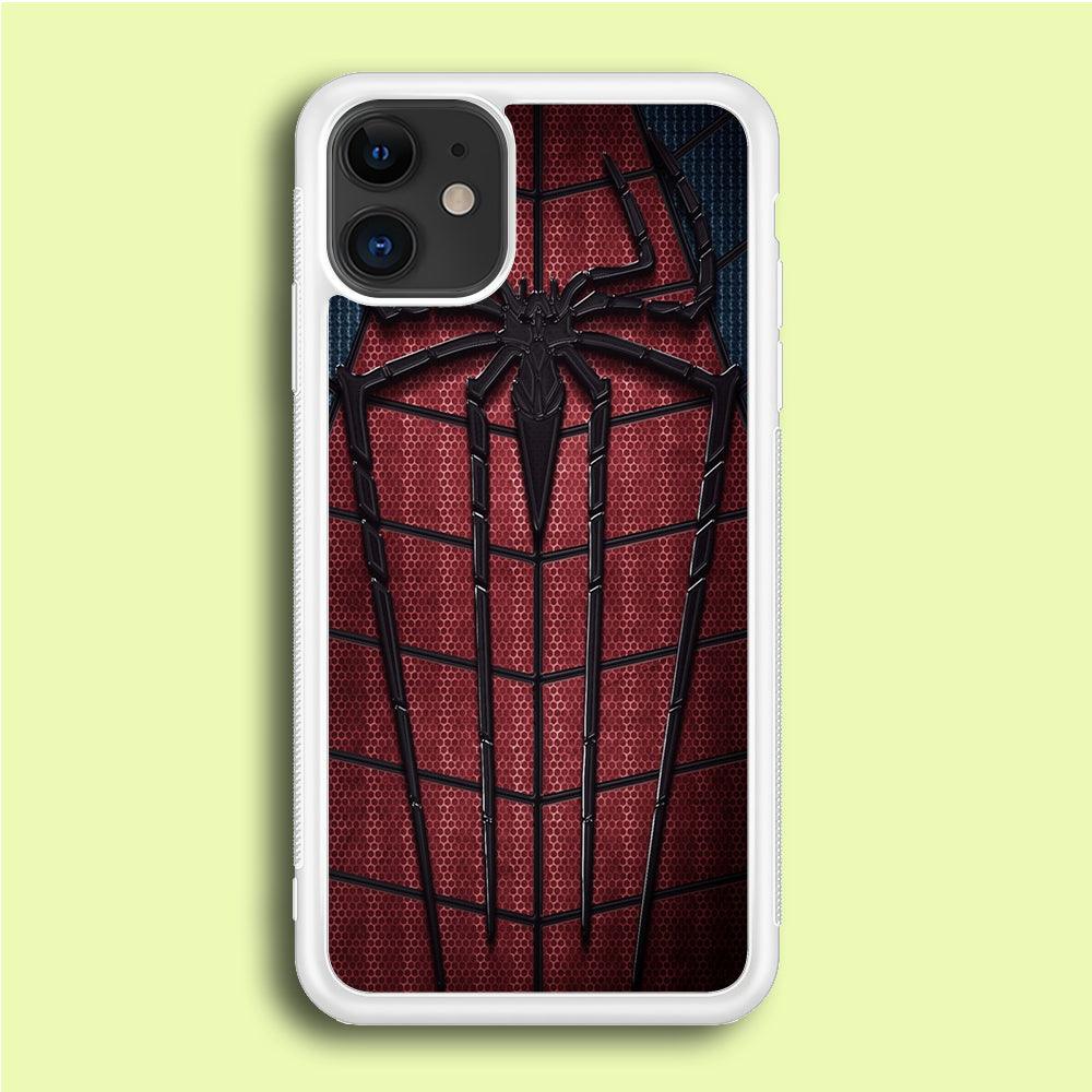 Spiderman 001 iPhone 12 Case-Rubber / White (2D Case)-Xtracase