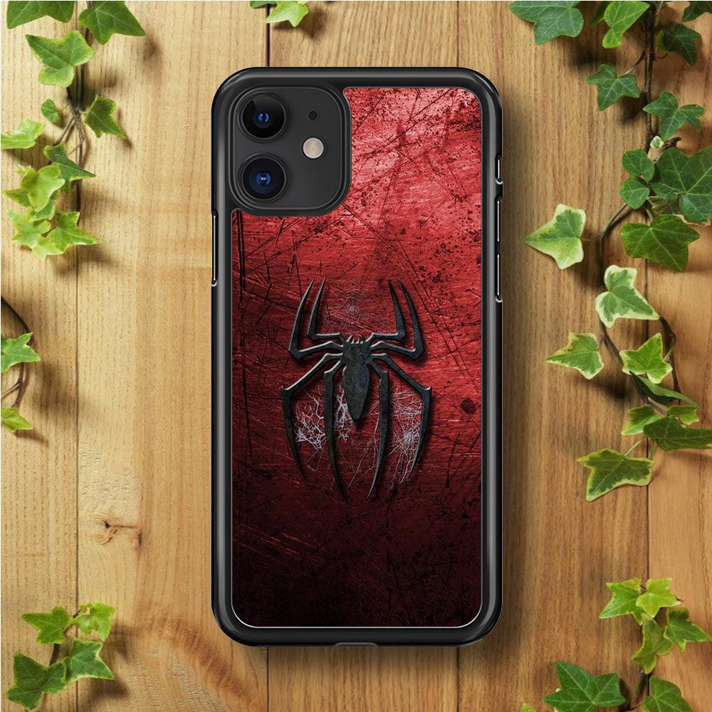 Spiderman 002 iPhone 11 Case-Rubber / Black (2D Case)-Xtracase