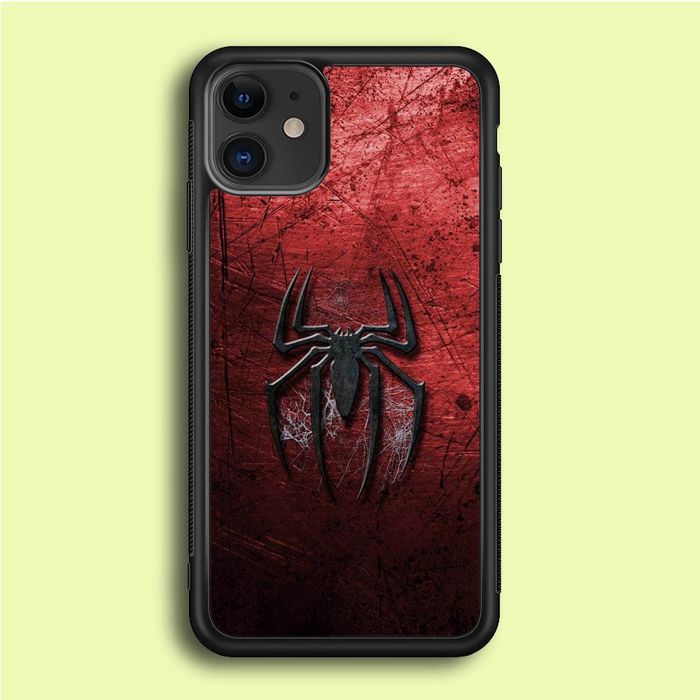 Spiderman 002 iPhone 12 Mini Case-Rubber / Black (2D Case)-Xtracase