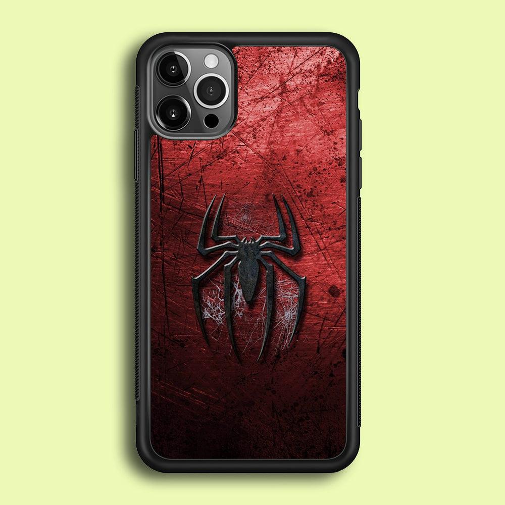 Spiderman 002 iPhone 12 Pro Case-Rubber / Black (2D Case)-Xtracase