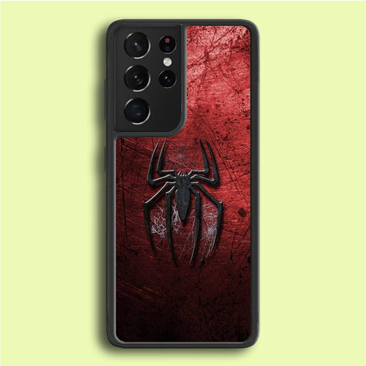 Spiderman 002 Samsung Galaxy S21 Ultra Case-Rubber / Black (2D Case)-Xtracase