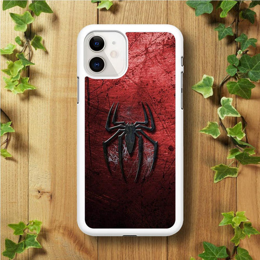 Spiderman 002 iPhone 11 Case-Rubber / White (2D Case)-Xtracase