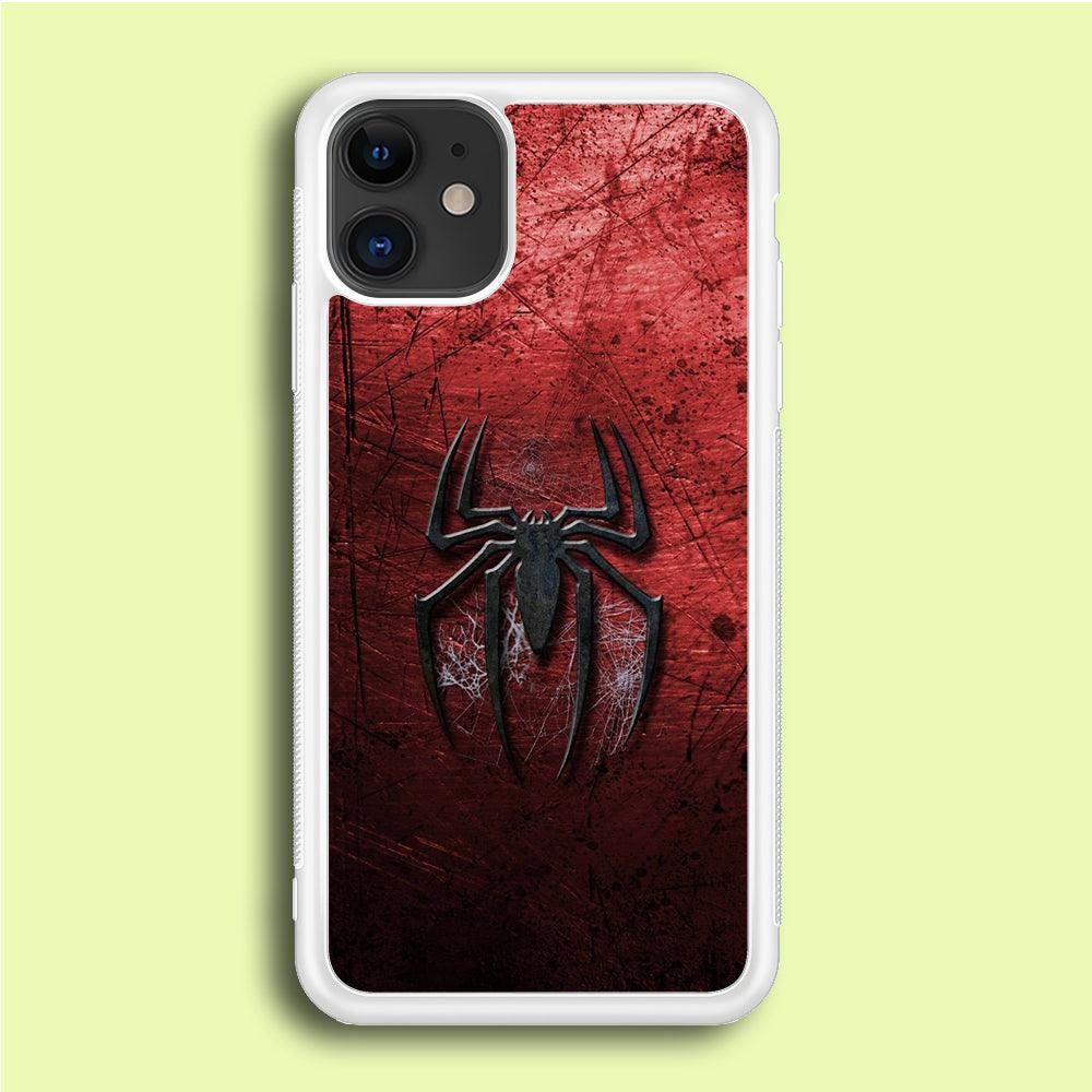 Spiderman 002 iPhone 12 Case-Rubber / White (2D Case)-Xtracase