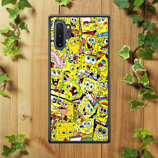 Spongebob All activities Samsung Galaxy Note 10 Plus Case-Plastic / Full Wrap (3D Case)-Xtracase