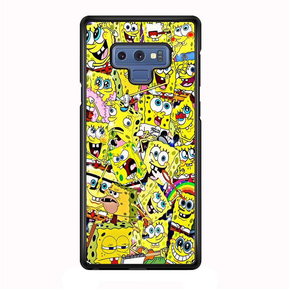 Spongebob All activities Samsung Galaxy Note 9 Case-Rubber / White (2D Case)-Xtracase