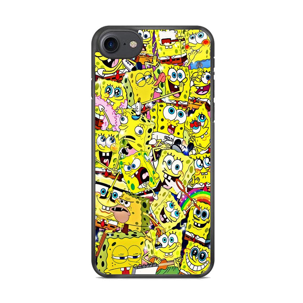 Spongebob All activities iPhone 7 Case-Rubber / Black (2D Case)-Xtracase