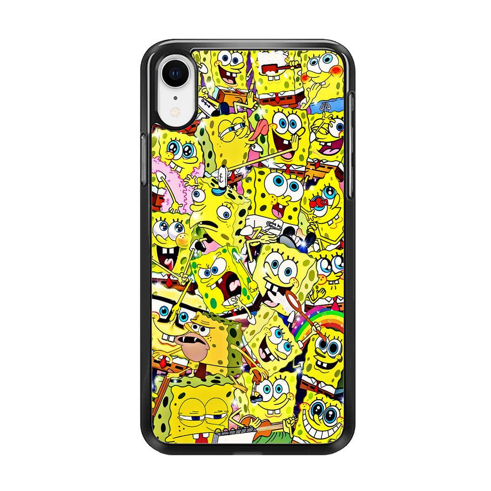 Spongebob All activities iPhone XR Case-Rubber / Black (2D Case)-Xtracase
