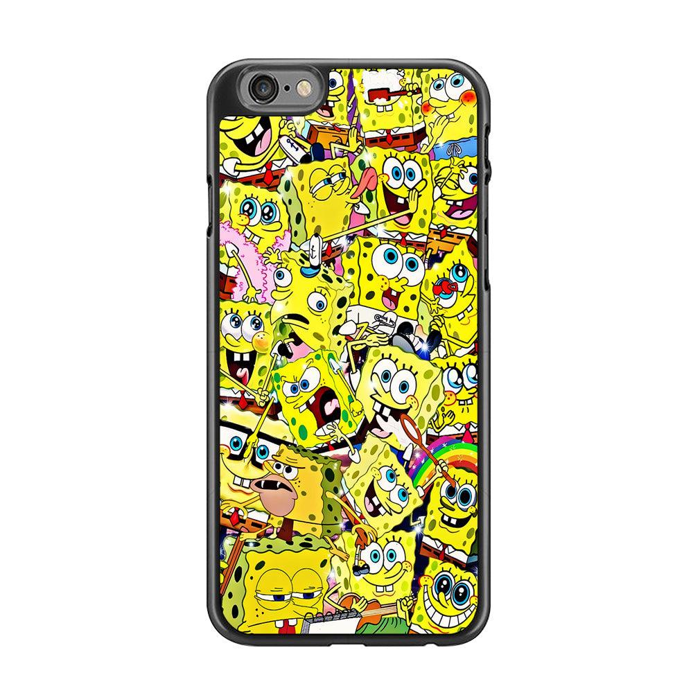 Simpson Homer Sticker Collection iPhone 6 | 6s Case-Rubber / Black (2D Case)-Xtracase