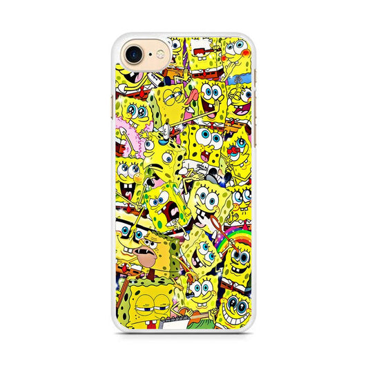 Spongebob All activities iPhone 8 Case-Rubber / White (2D Case)-Xtracase
