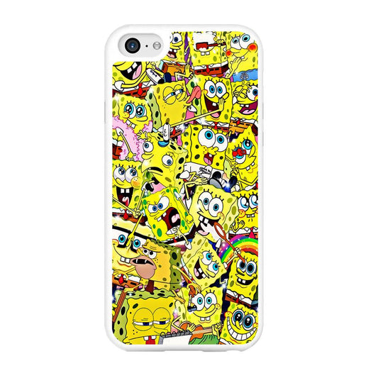 Simpson Homer Sticker Collection iPhone 6 | 6s Case-Rubber / White (2D Case)-Xtracase