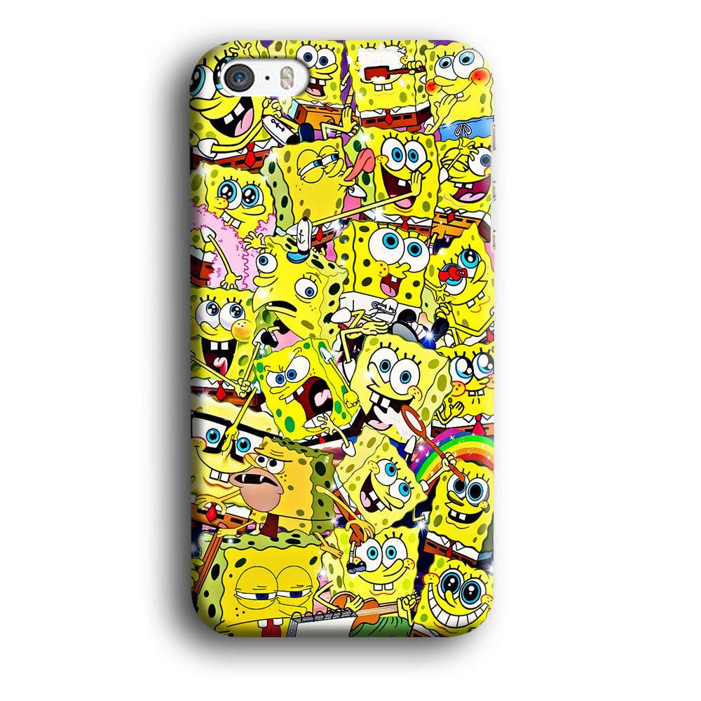 Spongebob All activities iPhone 5 | 5s Case-Plastic / Full Wrap (3D Case)-Xtracase